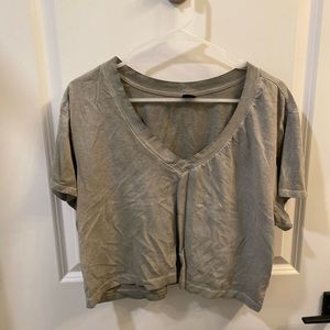 Wild Fable Crop V-neck T-shirt